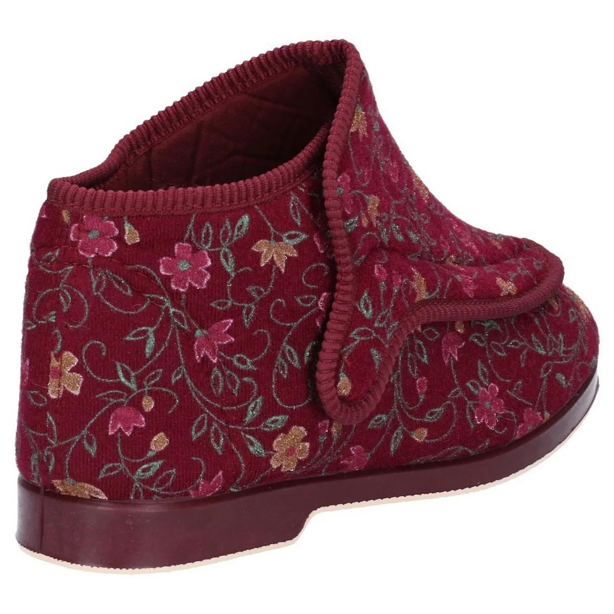 GBS Rhona Ladies Extra Wide Fit Slipper Wine