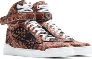 GIVENCHY Printed silk-twill high-top 2017 sneakers Trainers Shoes Ladies
