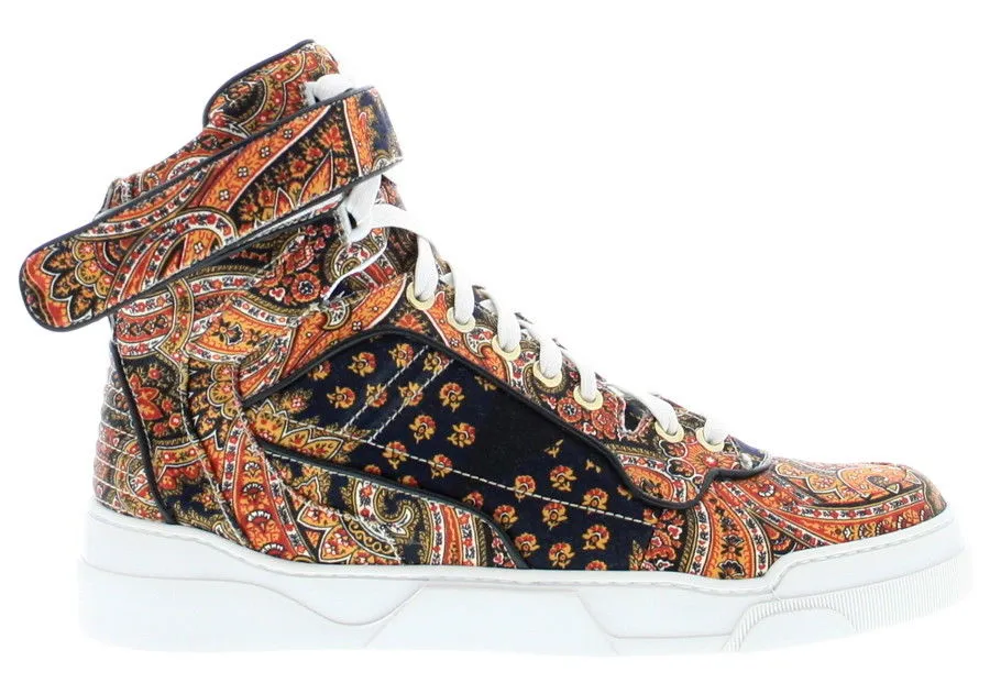 GIVENCHY Printed silk-twill high-top 2017 sneakers Trainers Shoes Ladies