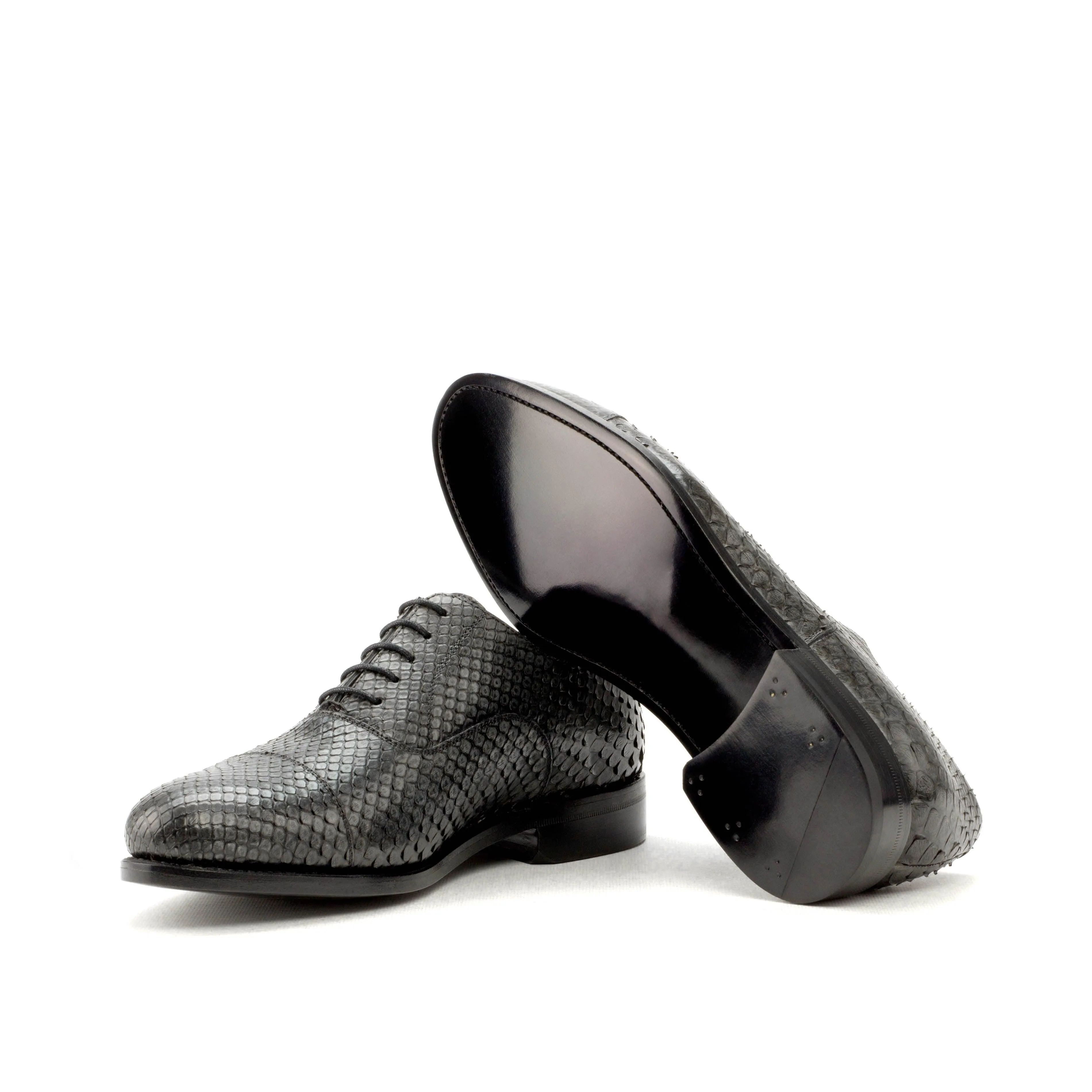 Grey Python Oxford Shoes