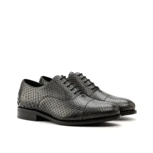 Grey Python Oxford Shoes