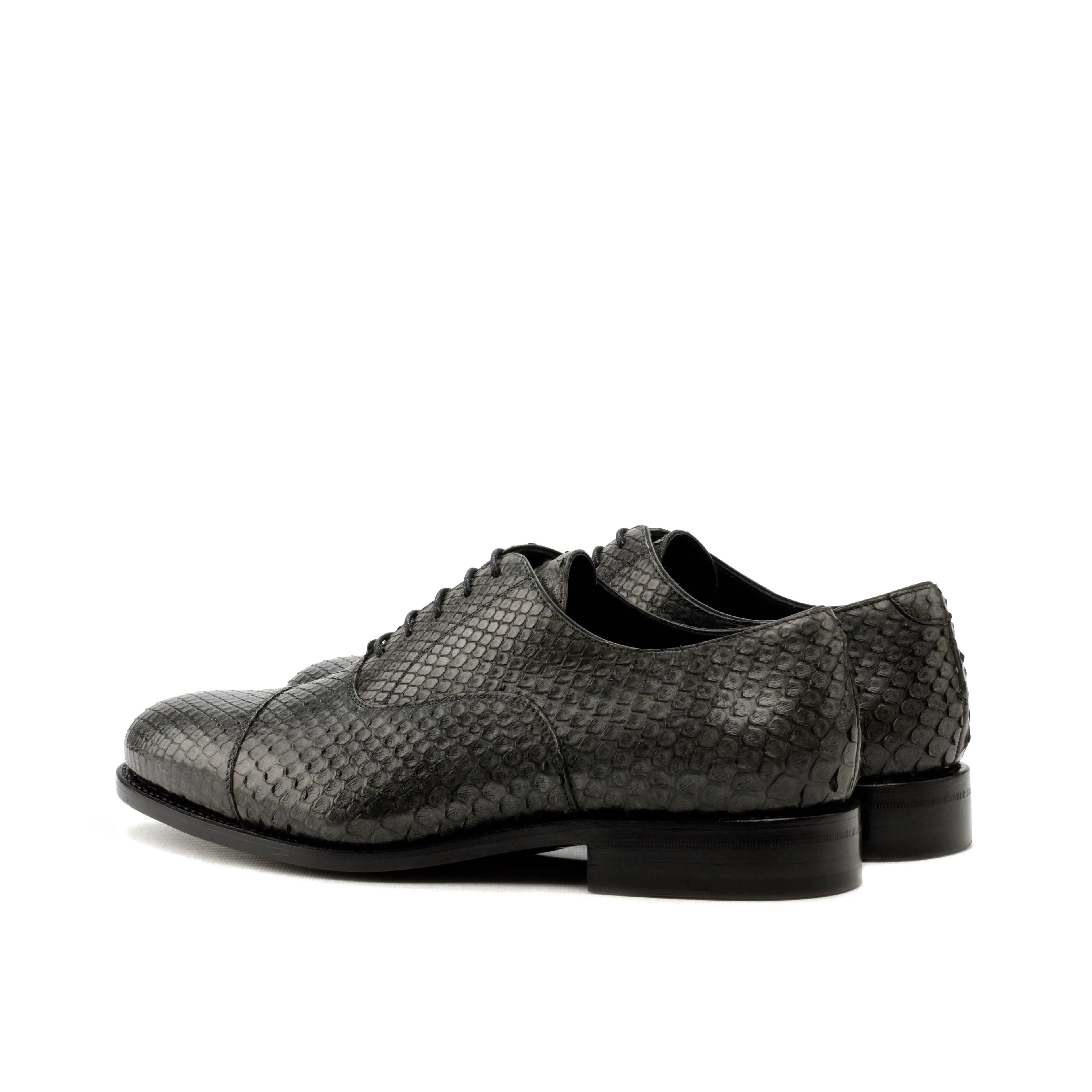 Grey Python Oxford Shoes