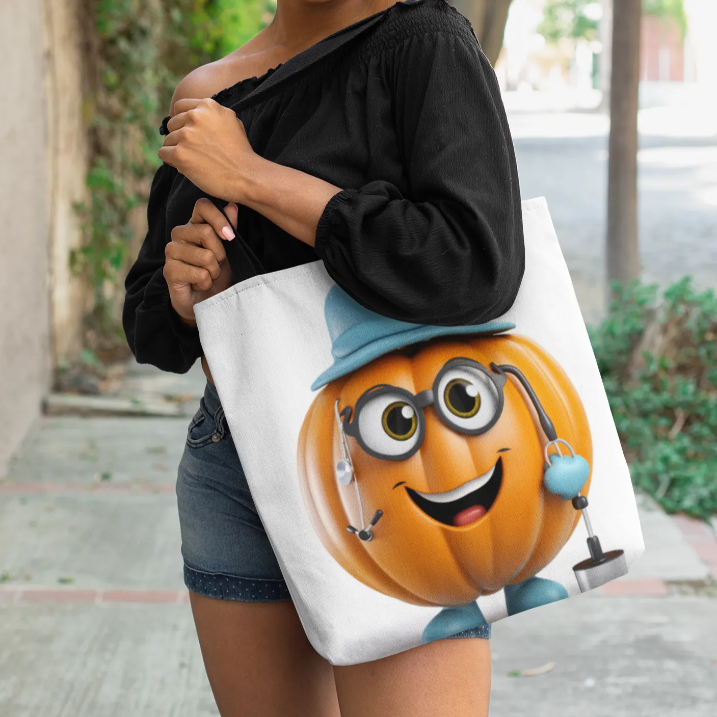 Healthcare Pumpkin, Halloween Tote Bag, Halloween Tote, Halloween Tote Bags, Tote bag Mockup Halloween, Tote Bags Halloween, Halloween