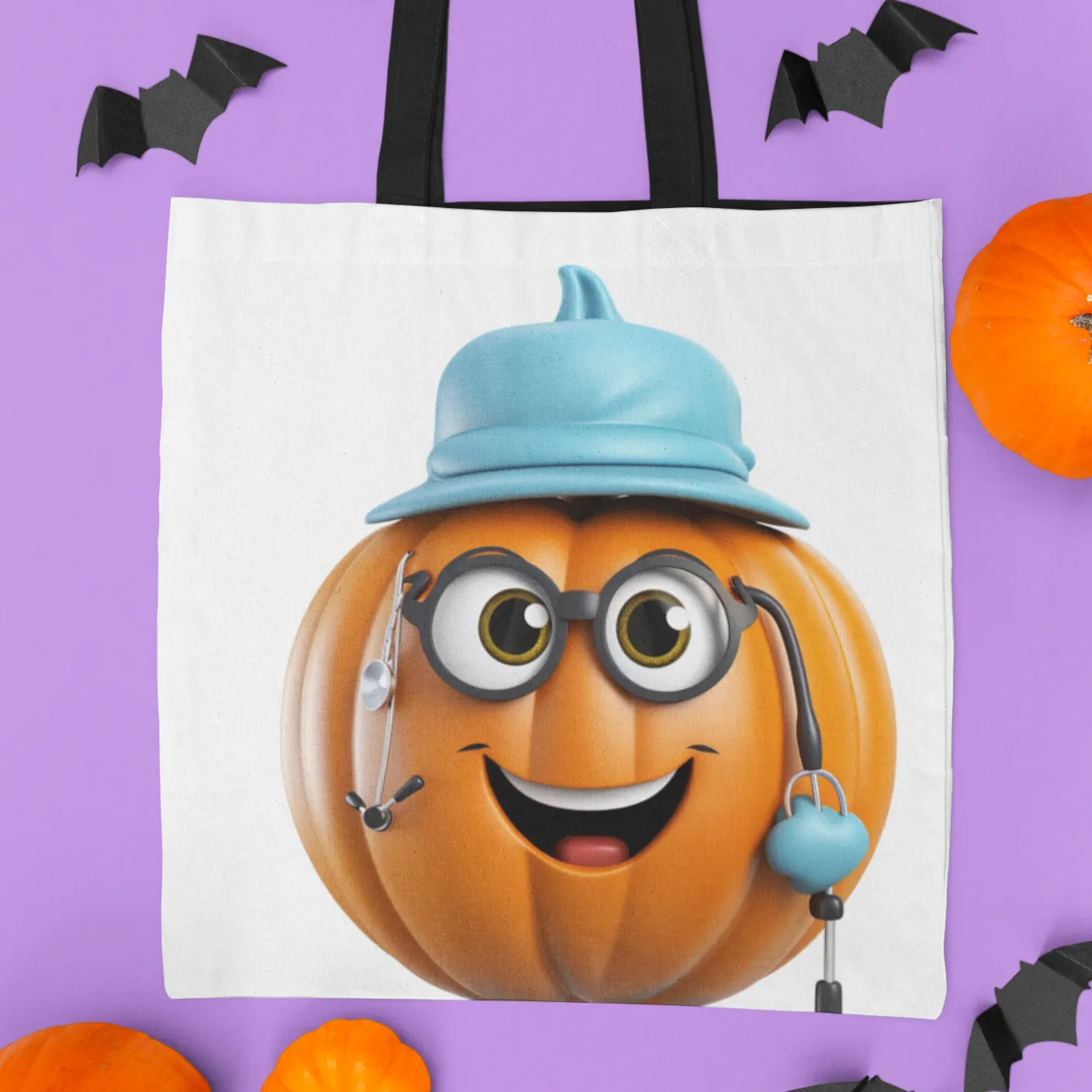 Healthcare Pumpkin, Halloween Tote Bag, Halloween Tote, Halloween Tote Bags, Tote bag Mockup Halloween, Tote Bags Halloween, Halloween