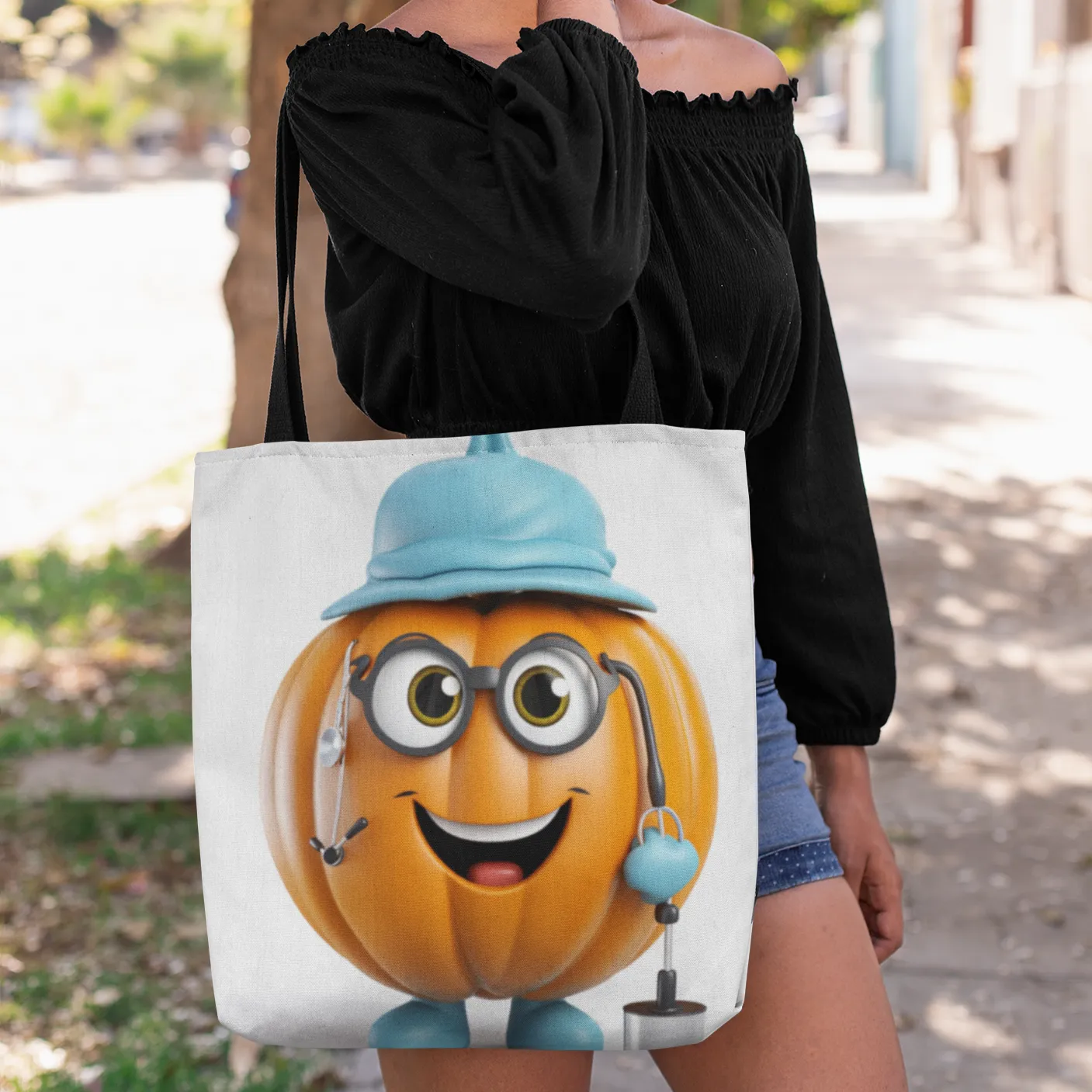 Healthcare Pumpkin, Halloween Tote Bag, Halloween Tote, Halloween Tote Bags, Tote bag Mockup Halloween, Tote Bags Halloween, Halloween