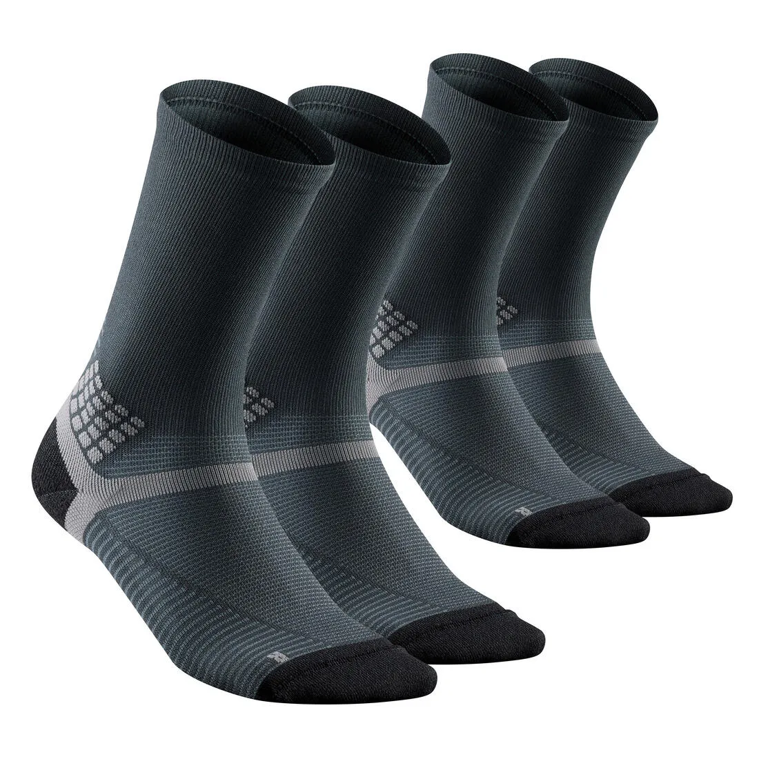 Hiking socks - Hike 500 High Bordeaux x2pairs