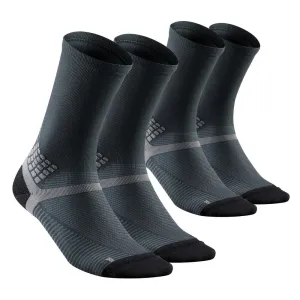 Hiking socks - Hike 500 High Bordeaux x2pairs