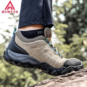 HUMTTO Brand Clearance Hiking Leather Hunting Trekking Climbing Shoes