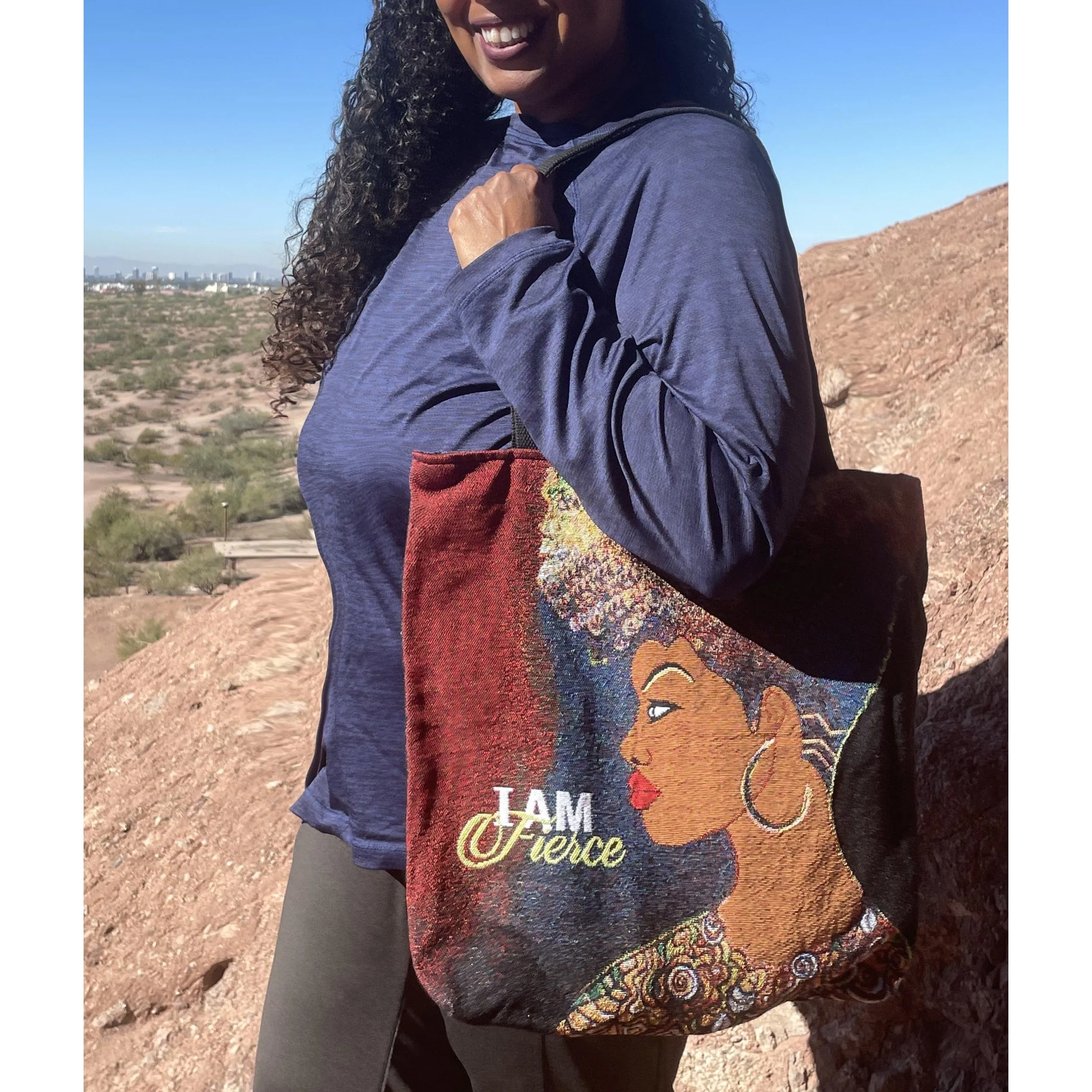 I am Fierce Woven Tote Bag