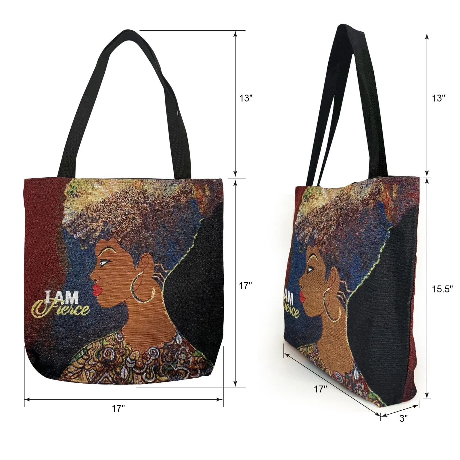 I am Fierce Woven Tote Bag