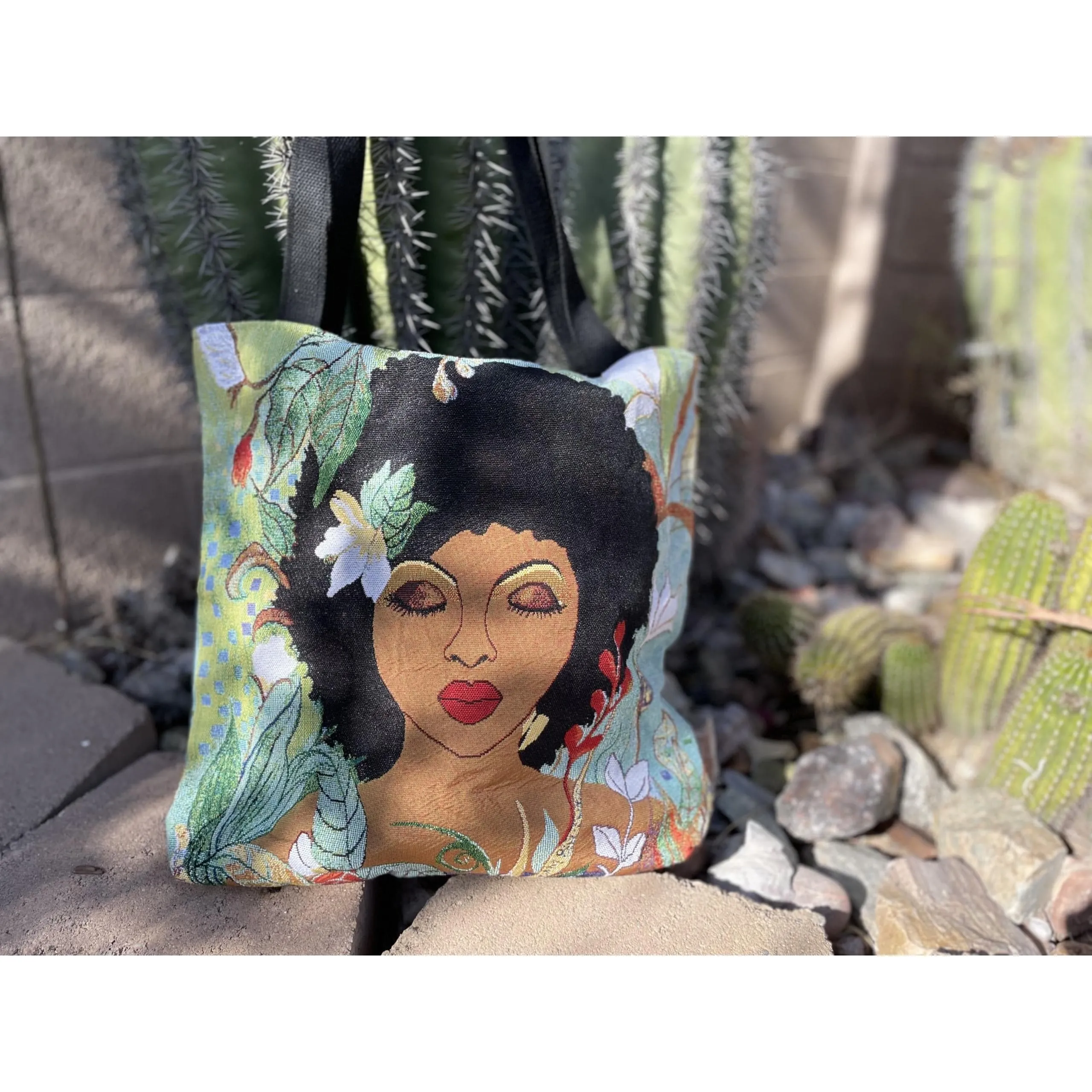 I Am Life Woven Tote Bag