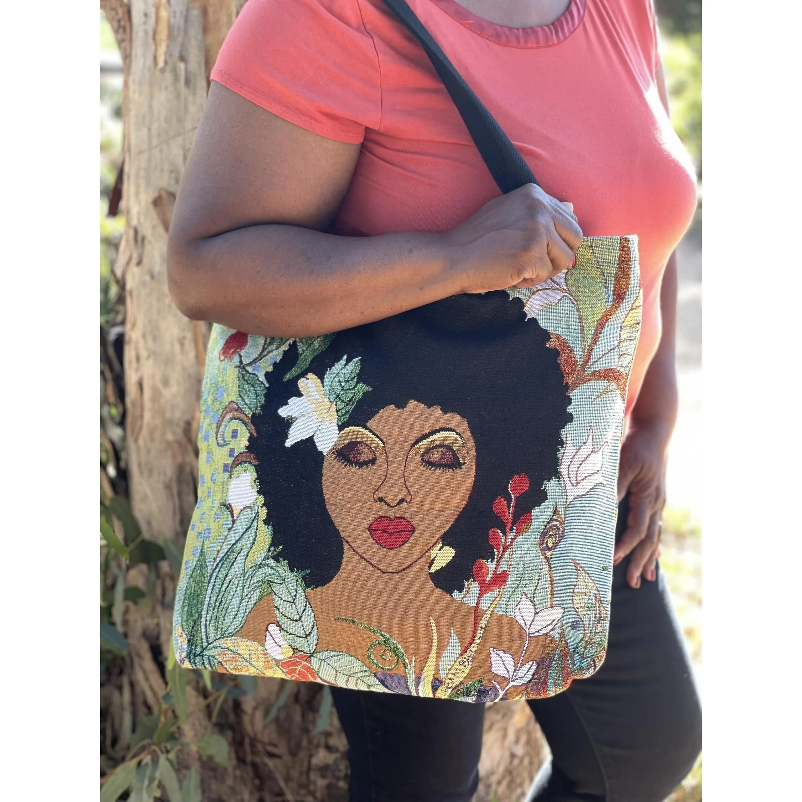 I Am Life Woven Tote Bag