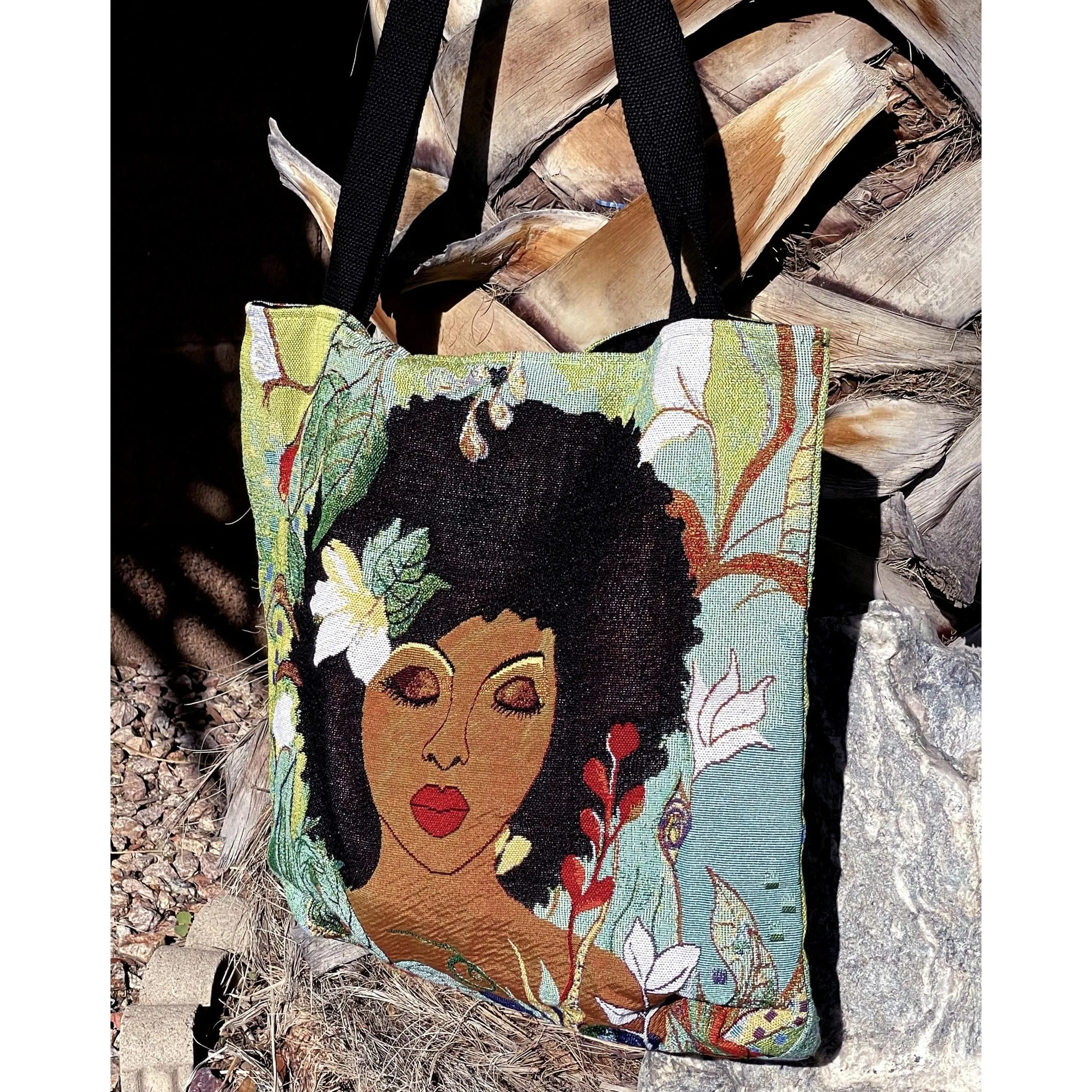 I Am Life Woven Tote Bag