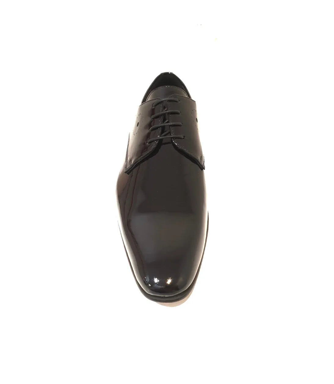 Imaschi Gold 3929 Vernice Nero Black Patent Leather 4 Eyelet Shoe Made In Italy
