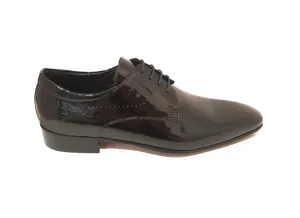 Imaschi Gold 3929 Vernice Nero Black Patent Leather 4 Eyelet Shoe Made In Italy