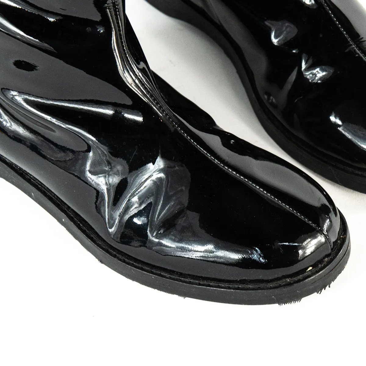 Jimmy Choo Black Patent Leather Flat Boots Size 5 | EU 35