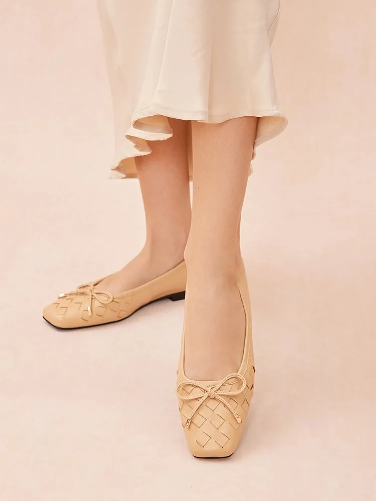 Katelyn Woven Bow Flats