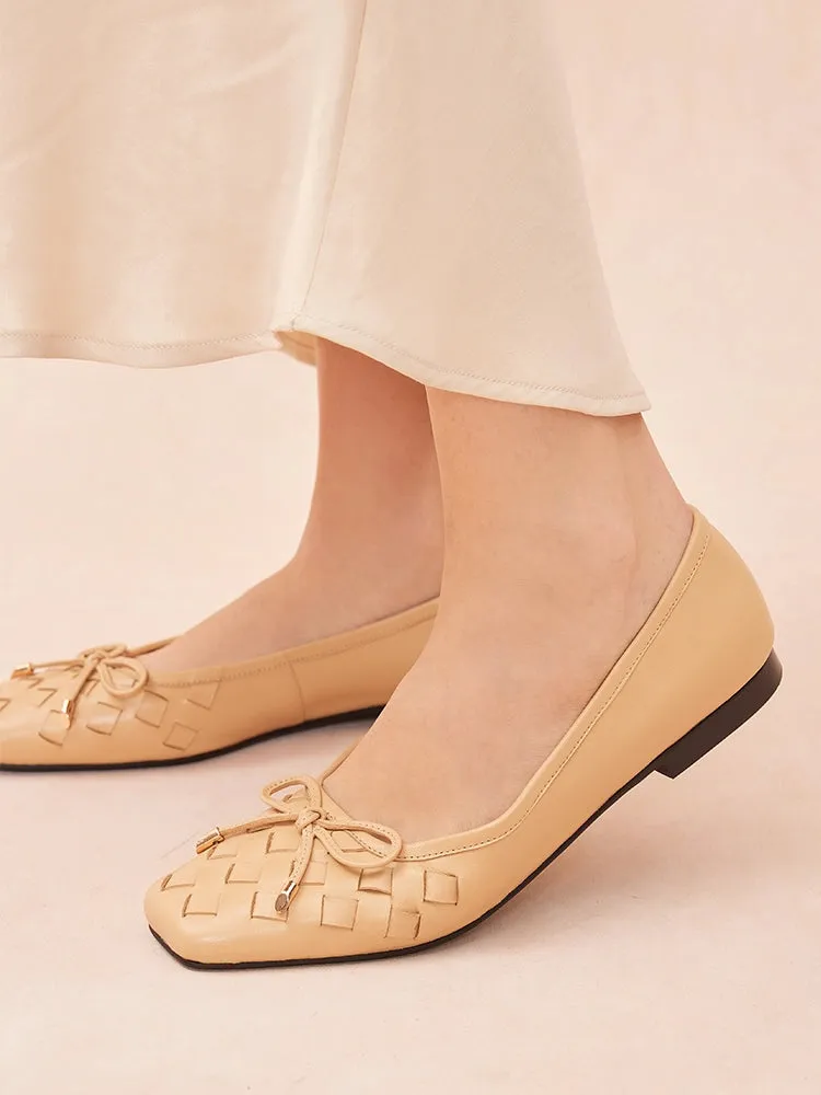 Katelyn Woven Bow Flats