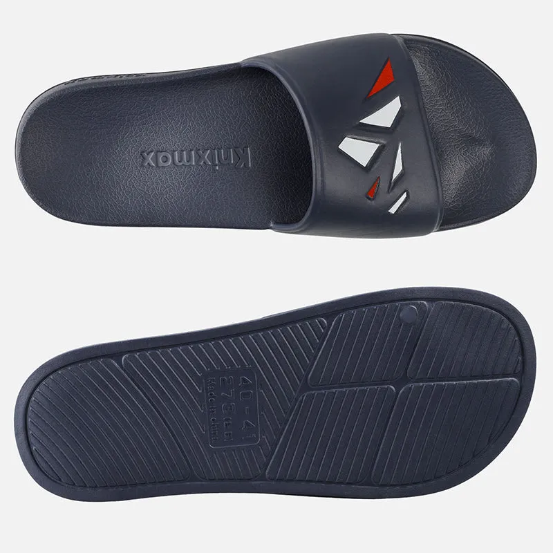 Knixmax Women & Men's Slide Open Toe Sandals Navy Bath Shower Slippers