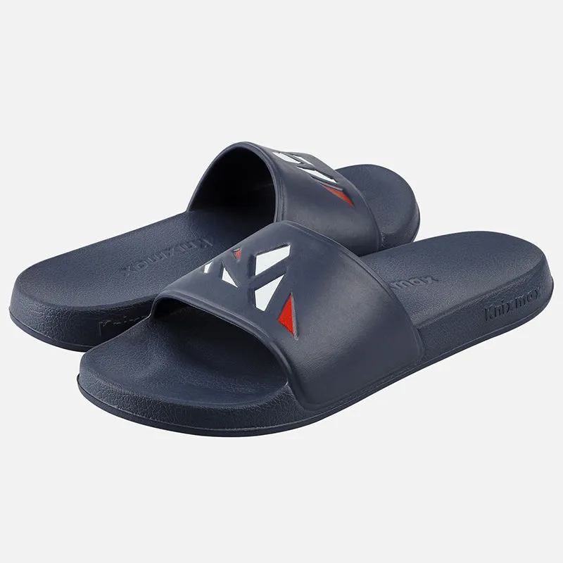 Knixmax Women & Men's Slide Open Toe Sandals Navy Bath Shower Slippers