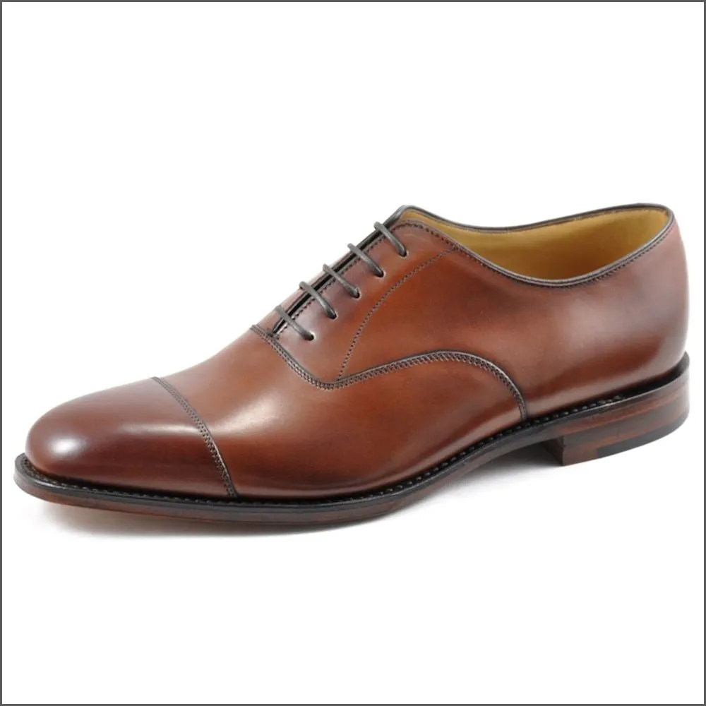 Loake Aldwych Mahogany Calf Oxford Rubber Sole G Fit-