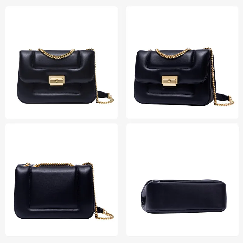Luxury Shoulder Small Gold Chain Cloud Square Trendy Bag