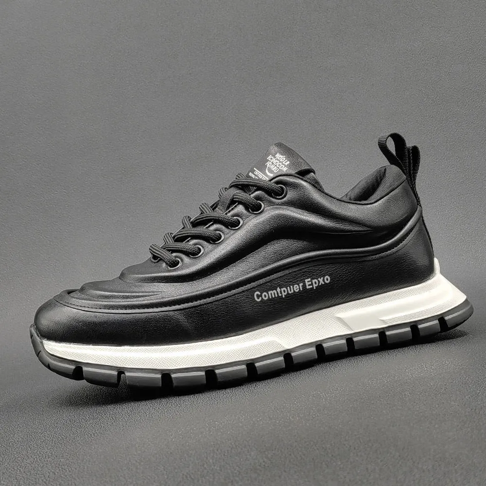 Men Minimalist Fashion Leather Casual Sneakers