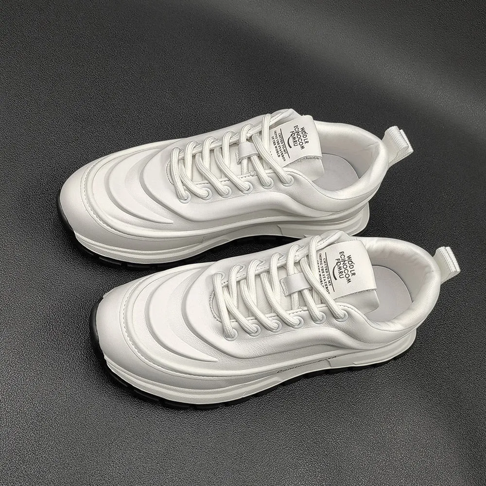 Men Minimalist Fashion Leather Casual Sneakers