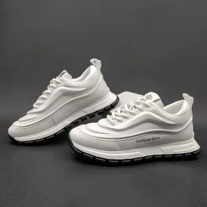 Men Minimalist Fashion Leather Casual Sneakers