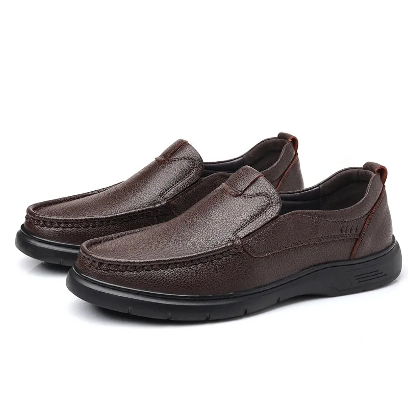 Mesh Breathable Dress Leather Men Shoes Summer Slip On Loafers