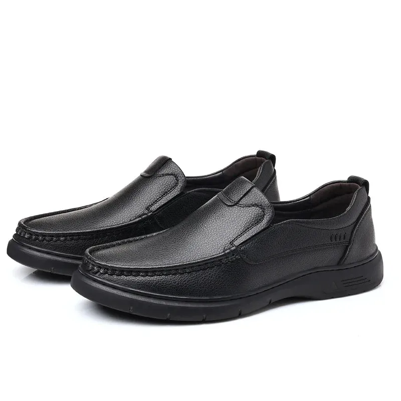 Mesh Breathable Dress Leather Men Shoes Summer Slip On Loafers