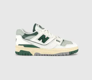 New Balance BB550 Trainers White Green Mesh