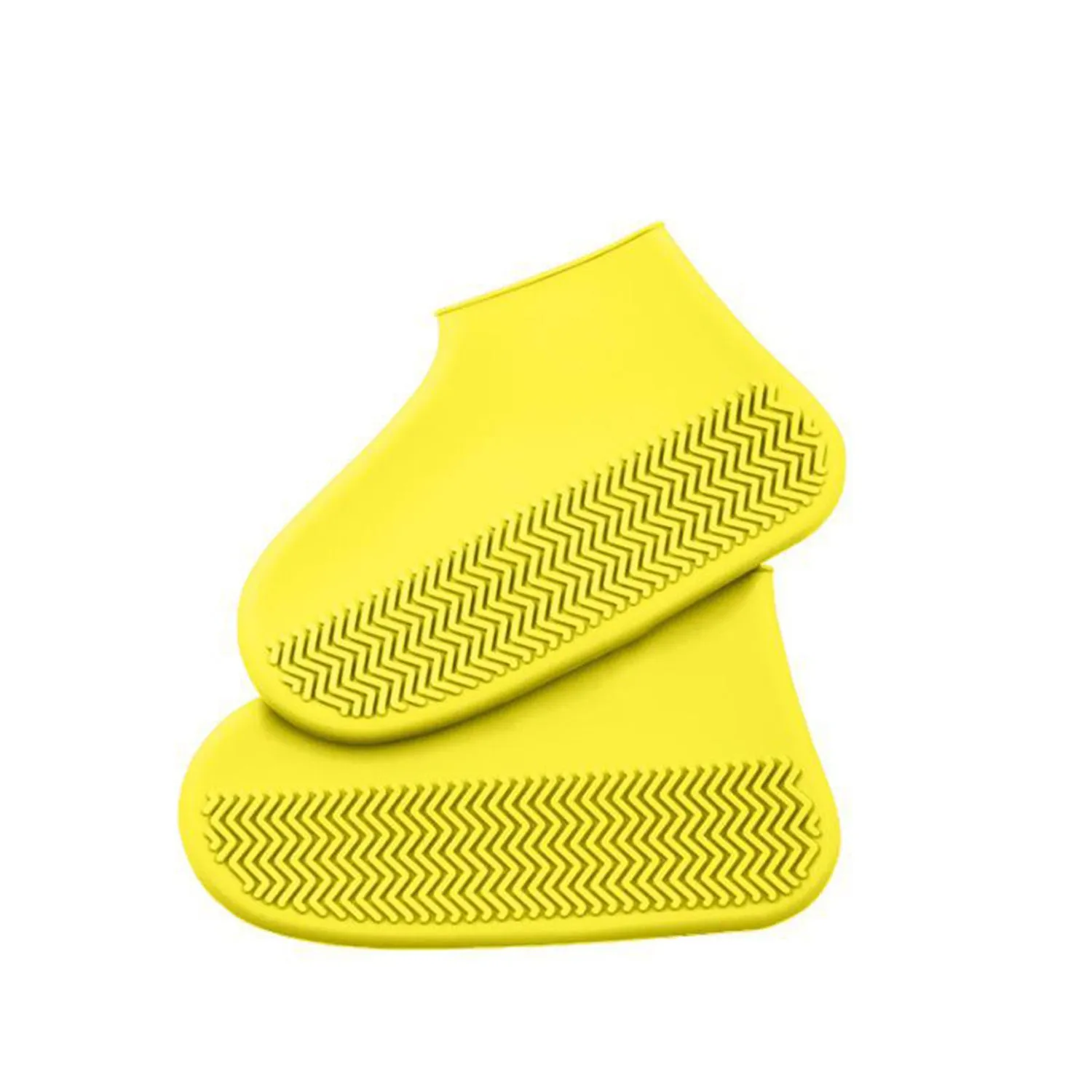 NON-SLIP SILICONE RAIN REUSABLE ANTI SKID WATERPROOF FORDABLE BOOT SHOE COVER (MEDIUM/ Mix Color)