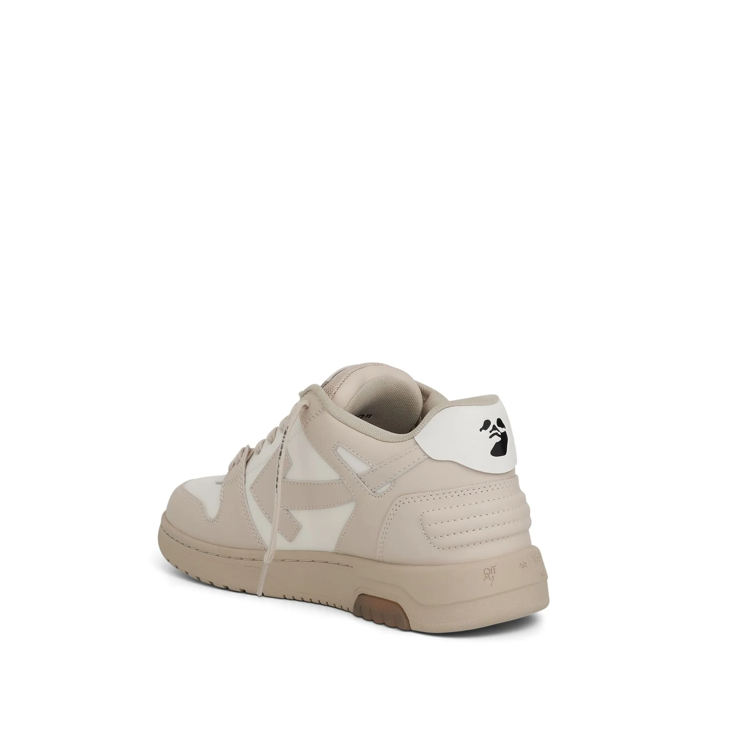Out Of Office Calf Leather Sneaker in Beige/White
