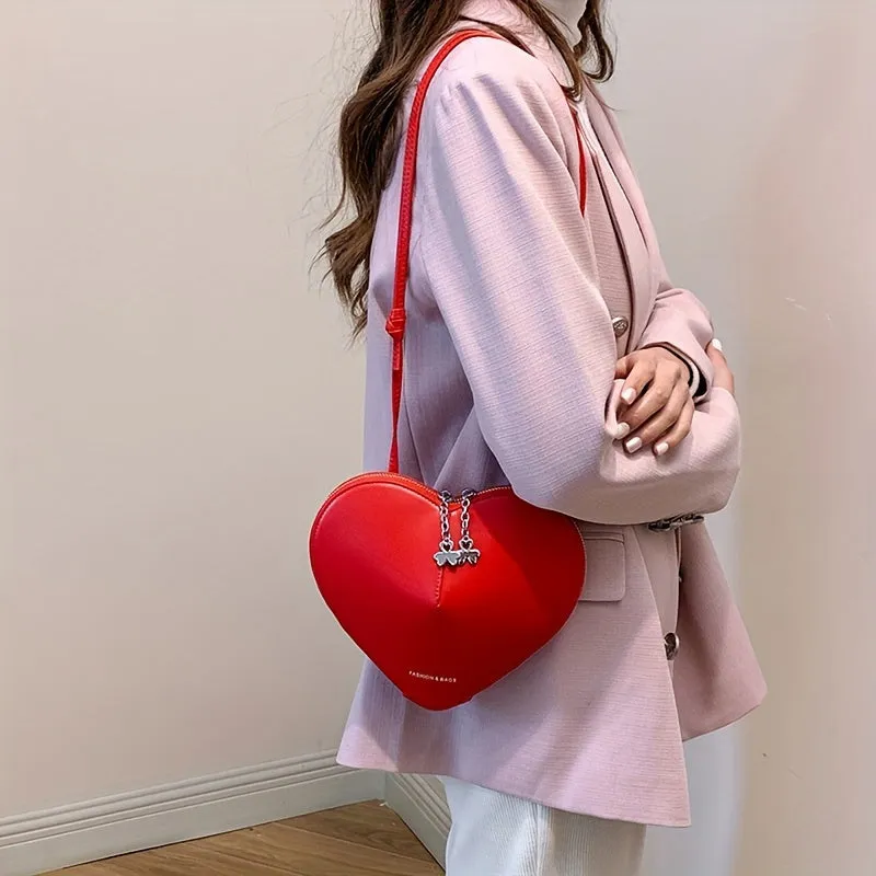 Sweet Love Heart Shaped Crossbody Bag