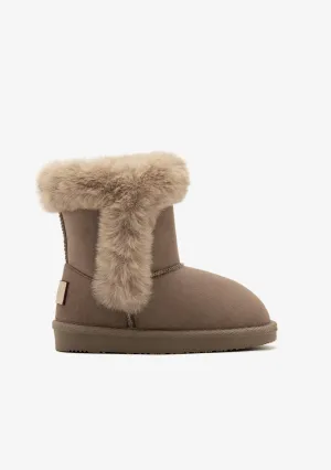 Taupe Fur Water Repellent Australian Boots