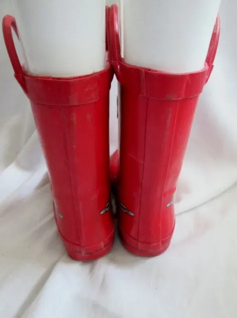Toddler Childrens Kids DISNEY MICKEY MOUSE RAIN BOOT Wellies Gumboots RED 10