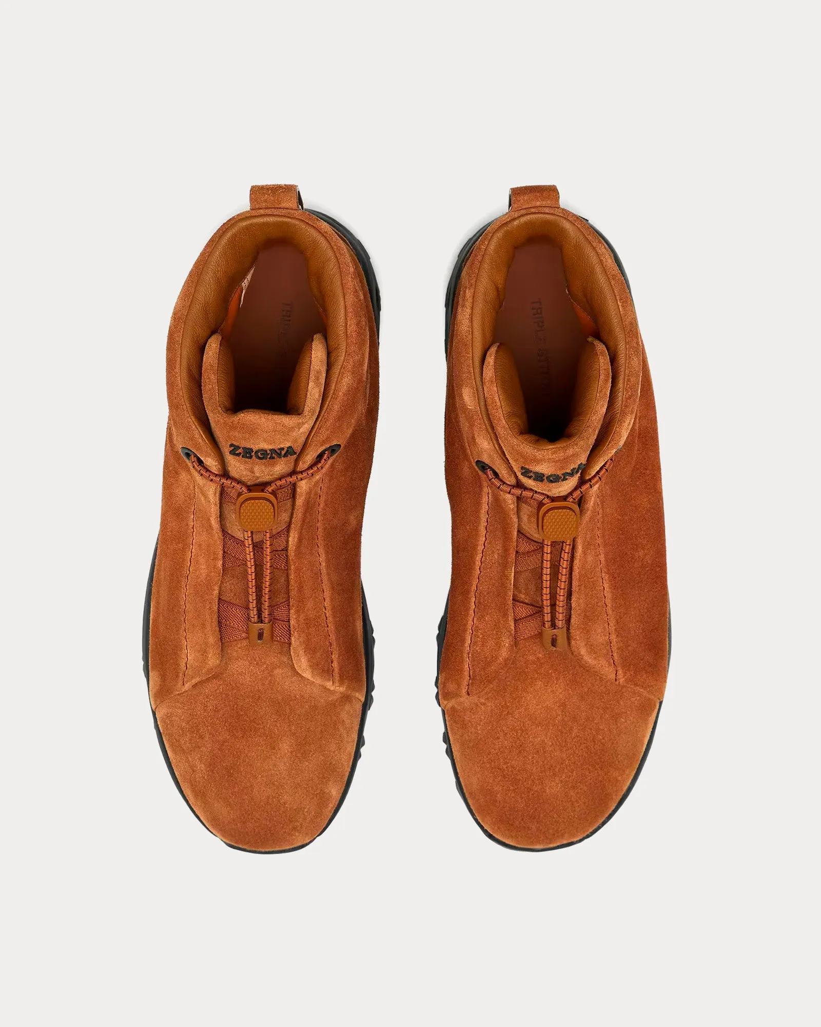 Triple Stitch Vetta Suede Dark Foliage High Top Sneakers
