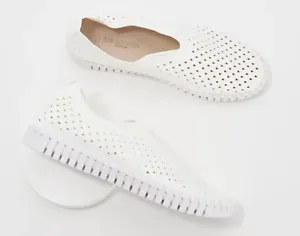 Tulip 139 Perforated Slip-On Sneaker in White