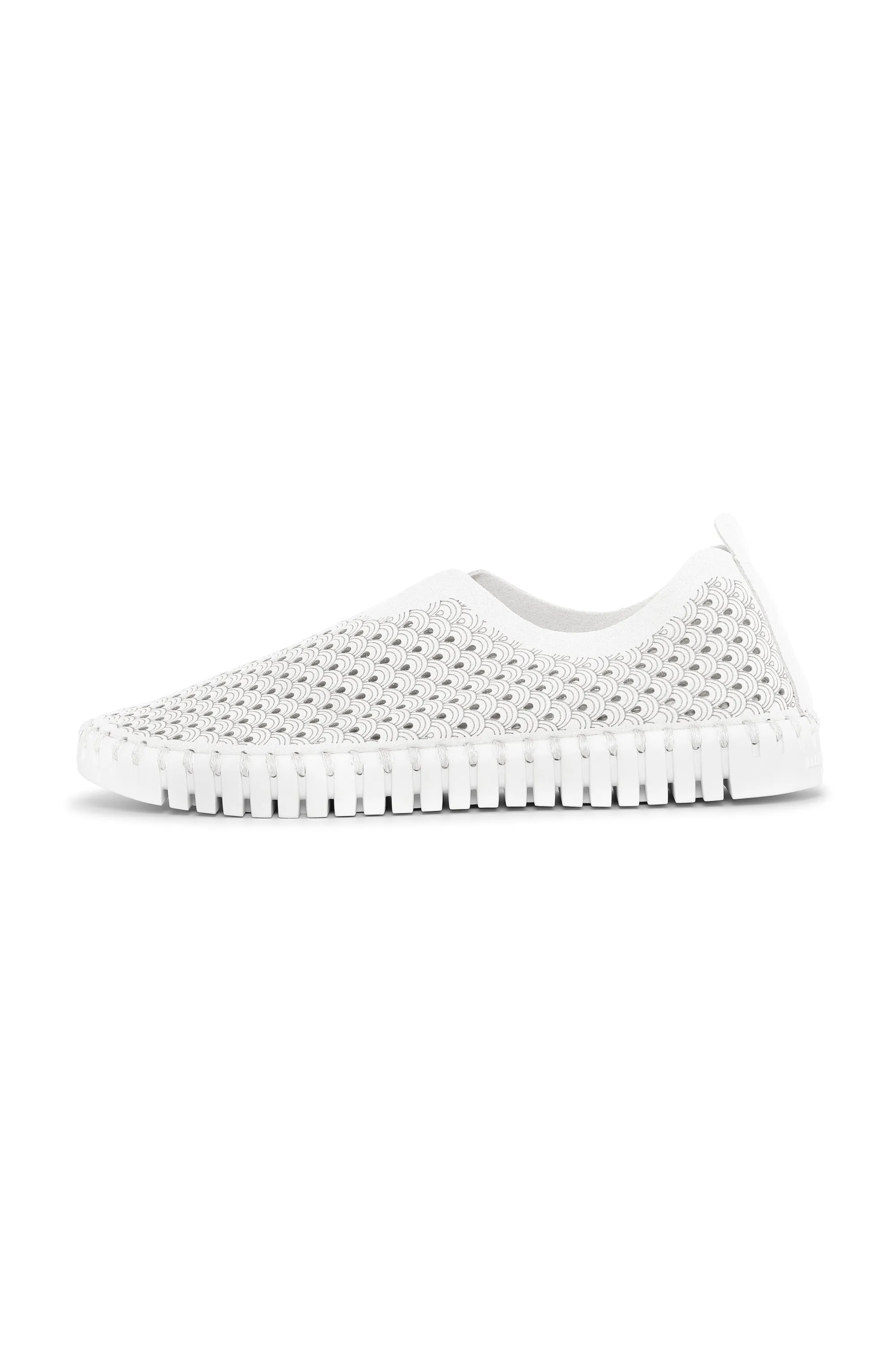 Tulip 139 Perforated Slip-On Sneaker in White