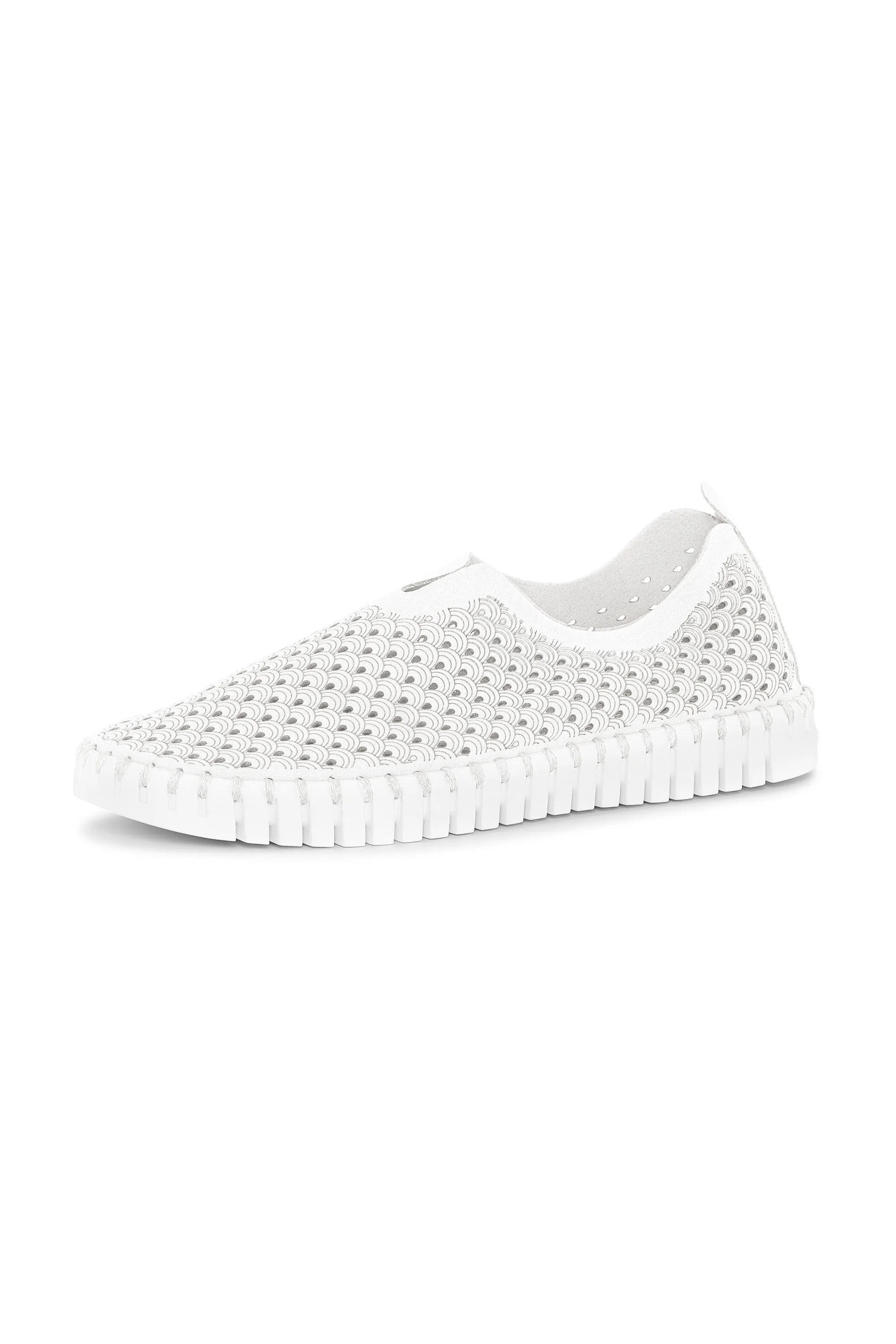 Tulip 139 Perforated Slip-On Sneaker in White