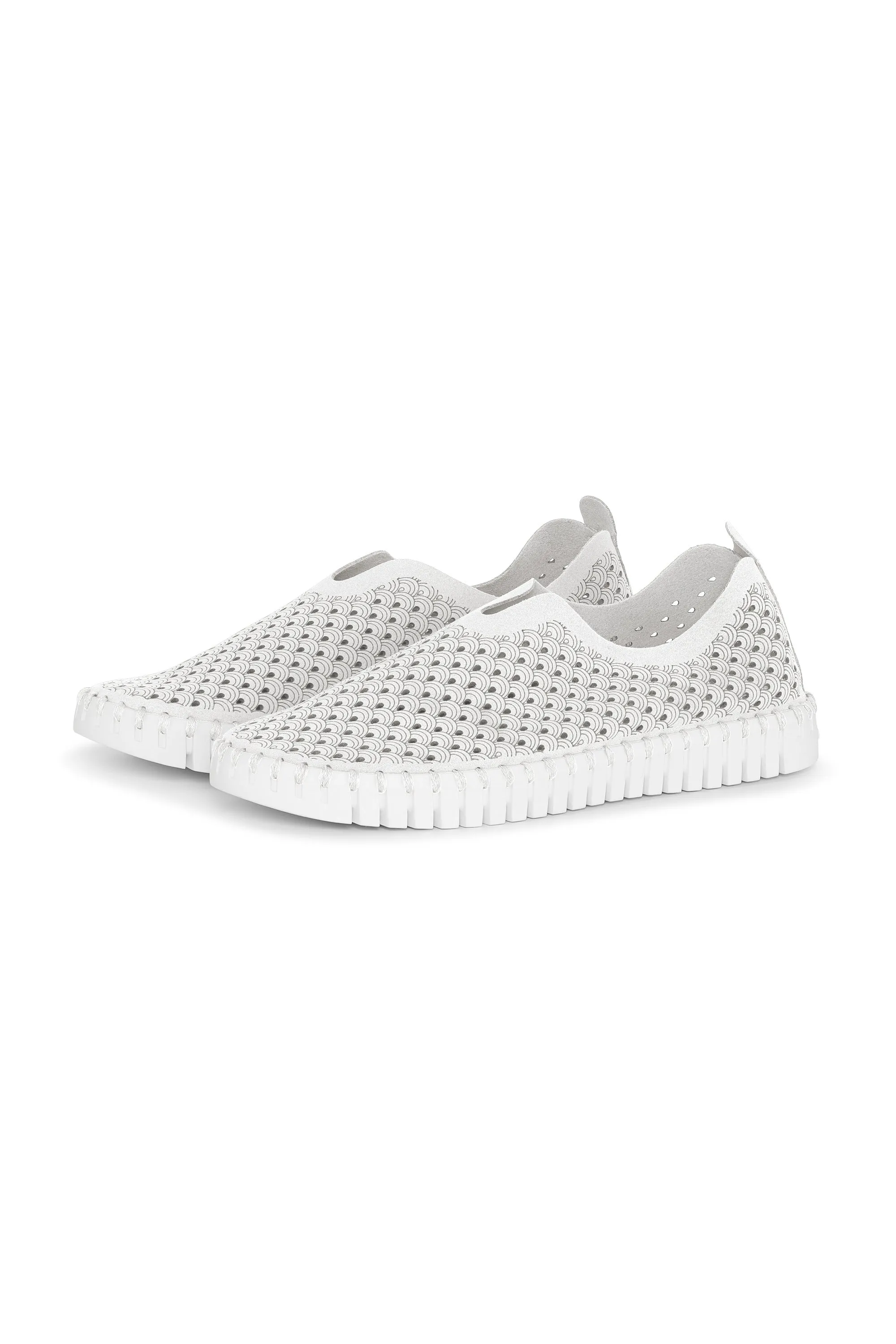 Tulip 139 Perforated Slip-On Sneaker in White