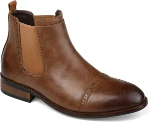 Vance Co. Garrett Mens Cap Toe Chelsea Boot  Color Tan Size 8.5W