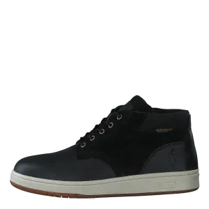 Waterproof Leather-Suede Sneaker Boot Black