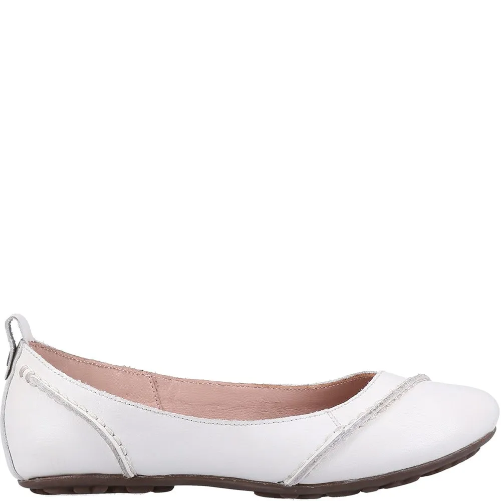 White Janessa Ballerinas