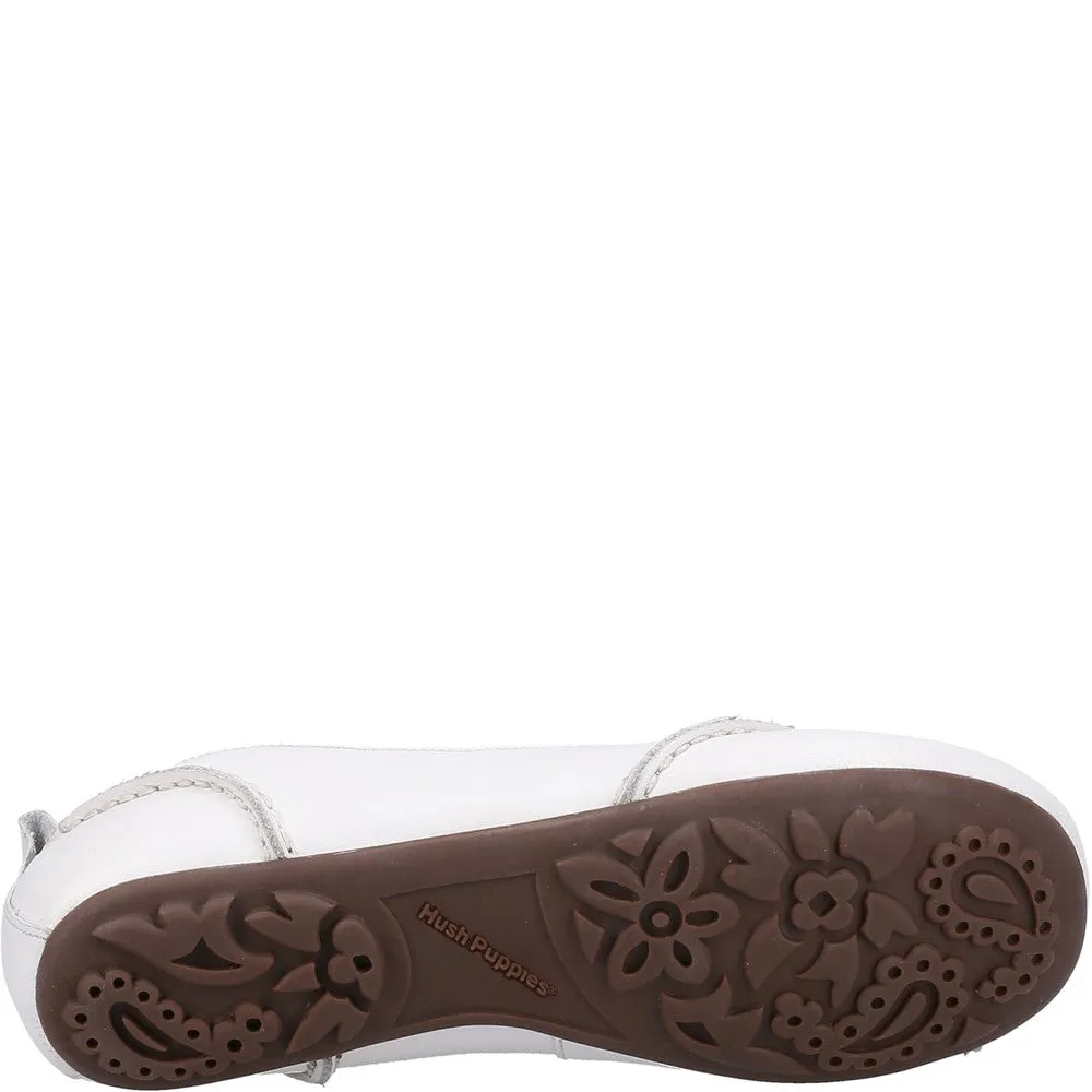 White Janessa Ballerinas