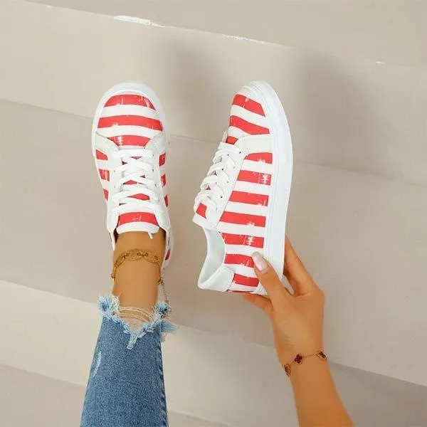 Women's Color Block Low Top Lace Up Canvas Shoes 38423889C