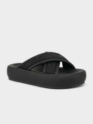 Womens "LUCIO" Crossover Casual Slippers