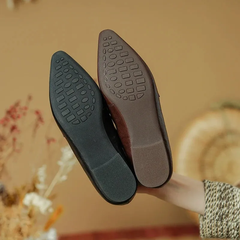 Women's Retro Style Flats for Work and Daily Wear