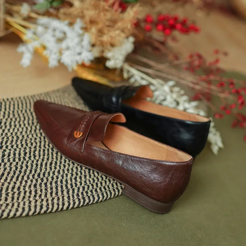 Women's Retro Style Flats for Work and Daily Wear